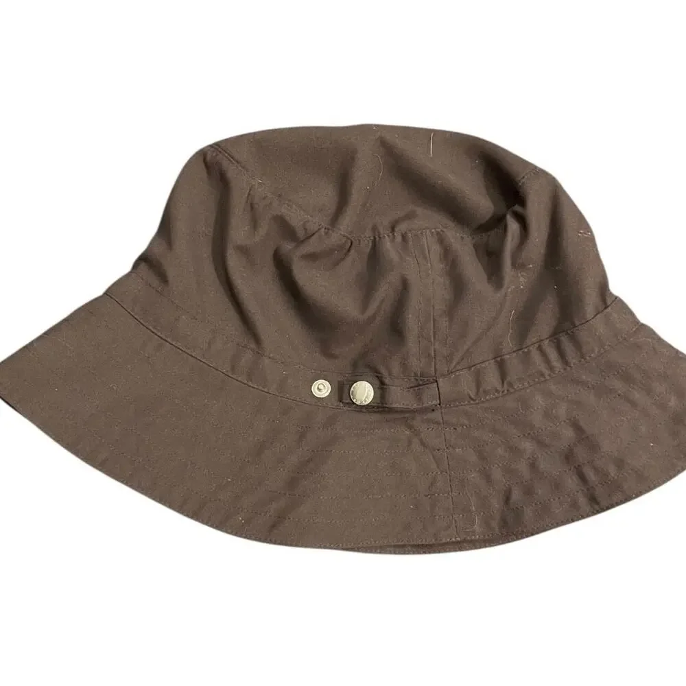 Escada Kids Youth Bucket Hat Dark Brown Cotton Designer Sun Cap Luxury Kids OS